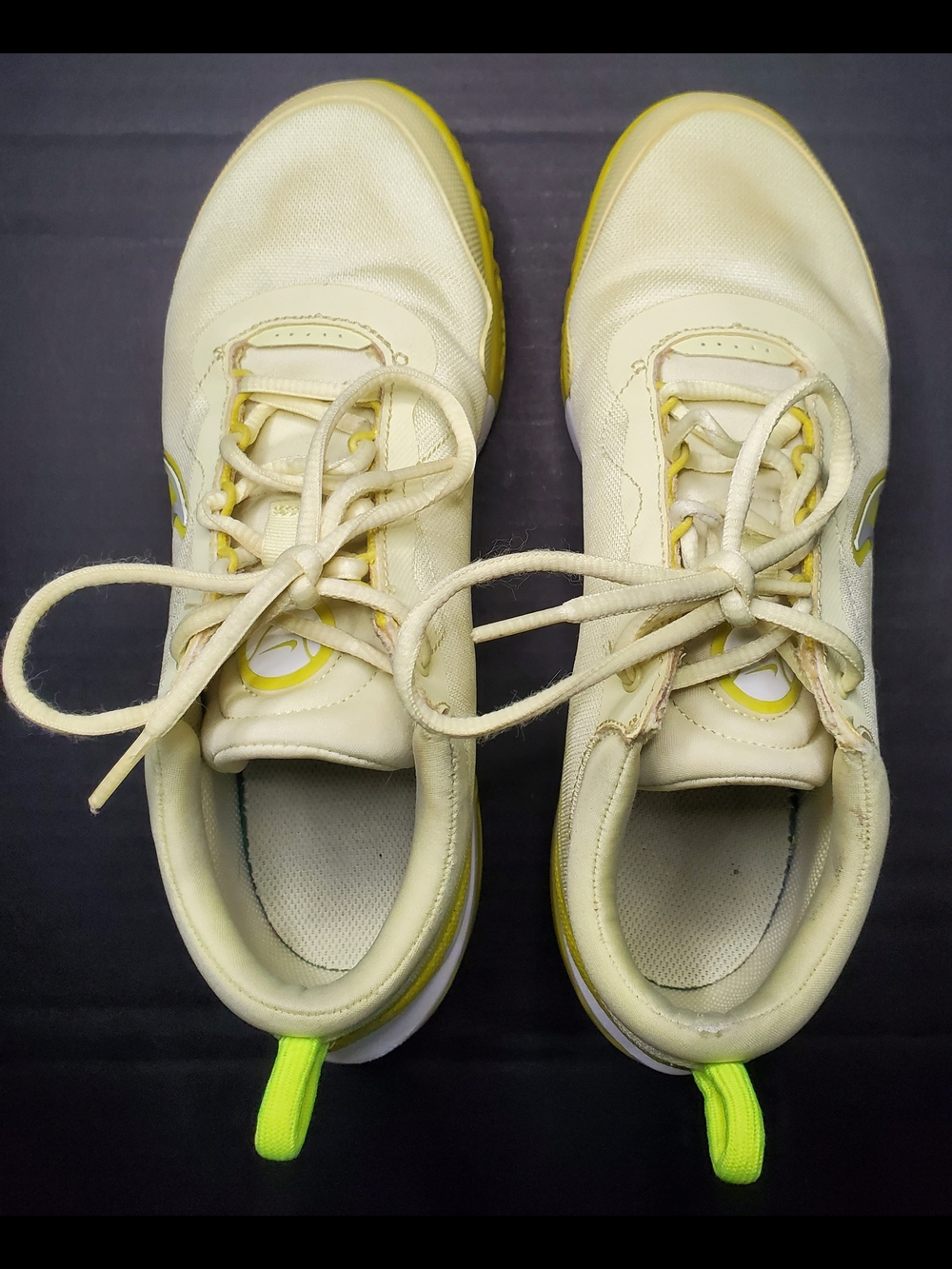 Nike Pro Court Yellow and Neon Yellow Sneakers Womans 7.5